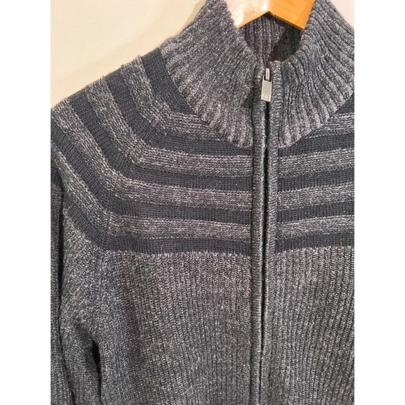 Men’s Gray Kenneth Cole Reaction Zip up Sweater Sweatshirt Size M - Picture 5 of 8